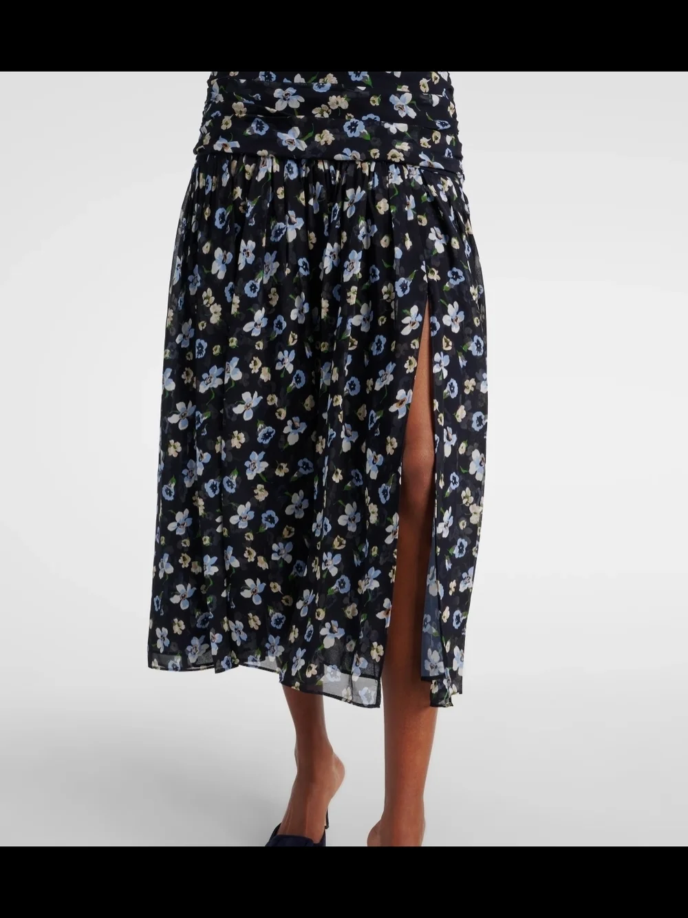 Brock Floral Silk A-Line Maxi Dress - Picture 5 of 14